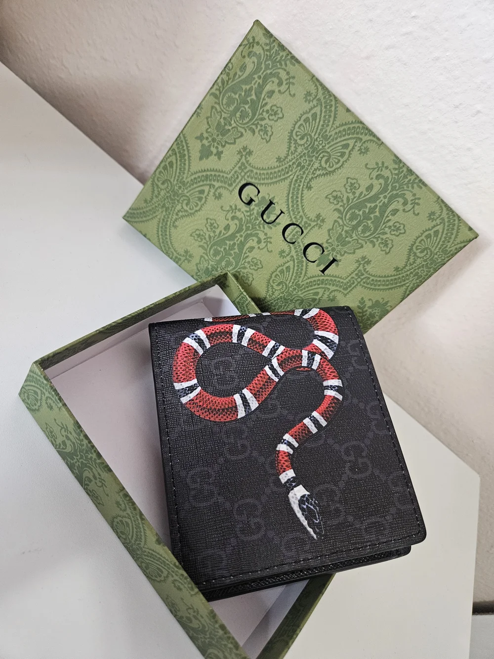 Black Kingsnake Canvas Bi-Fold Wallet